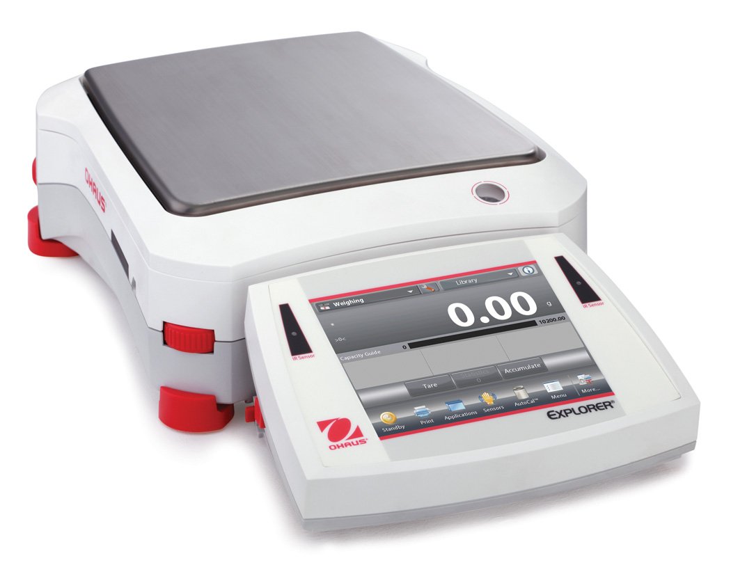 Ohaus EX6202/E Explorer Precision Balance, 6200 g Capacity, 0.01 g Readability