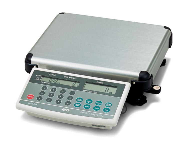 A&D HD-12KA HD Series Counting Scale, 12000 g Capacity, 2 g Readability