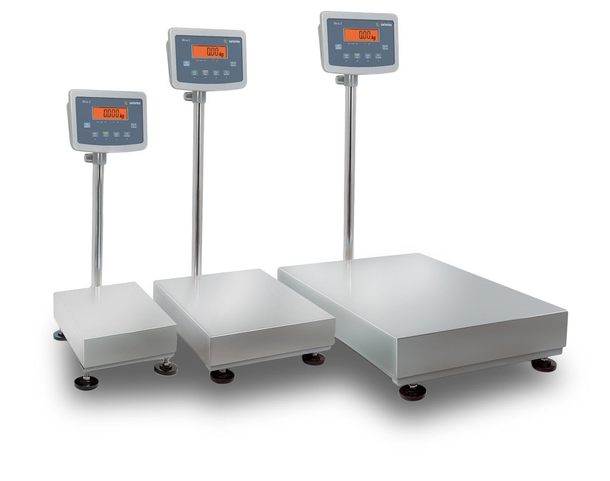 Sartorius Miras 2 Series IW2P1U-60FEL High Precision Laboratory Bench Scale, 60000 g Capacity, 2 g Readability