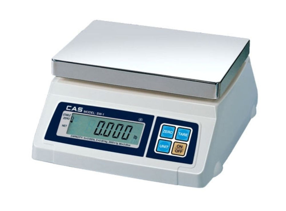 CAS SW-20 Portion Control Scale, NTEP approved, 20 lb Capacity, 0.01 lb Readability