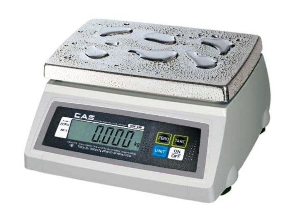 CAS SW-1W20DD Dual Range Portion Control Washdown Scale, SW-1W Series, NTEP, 20 lb Capacity, 0.01 lb Readability